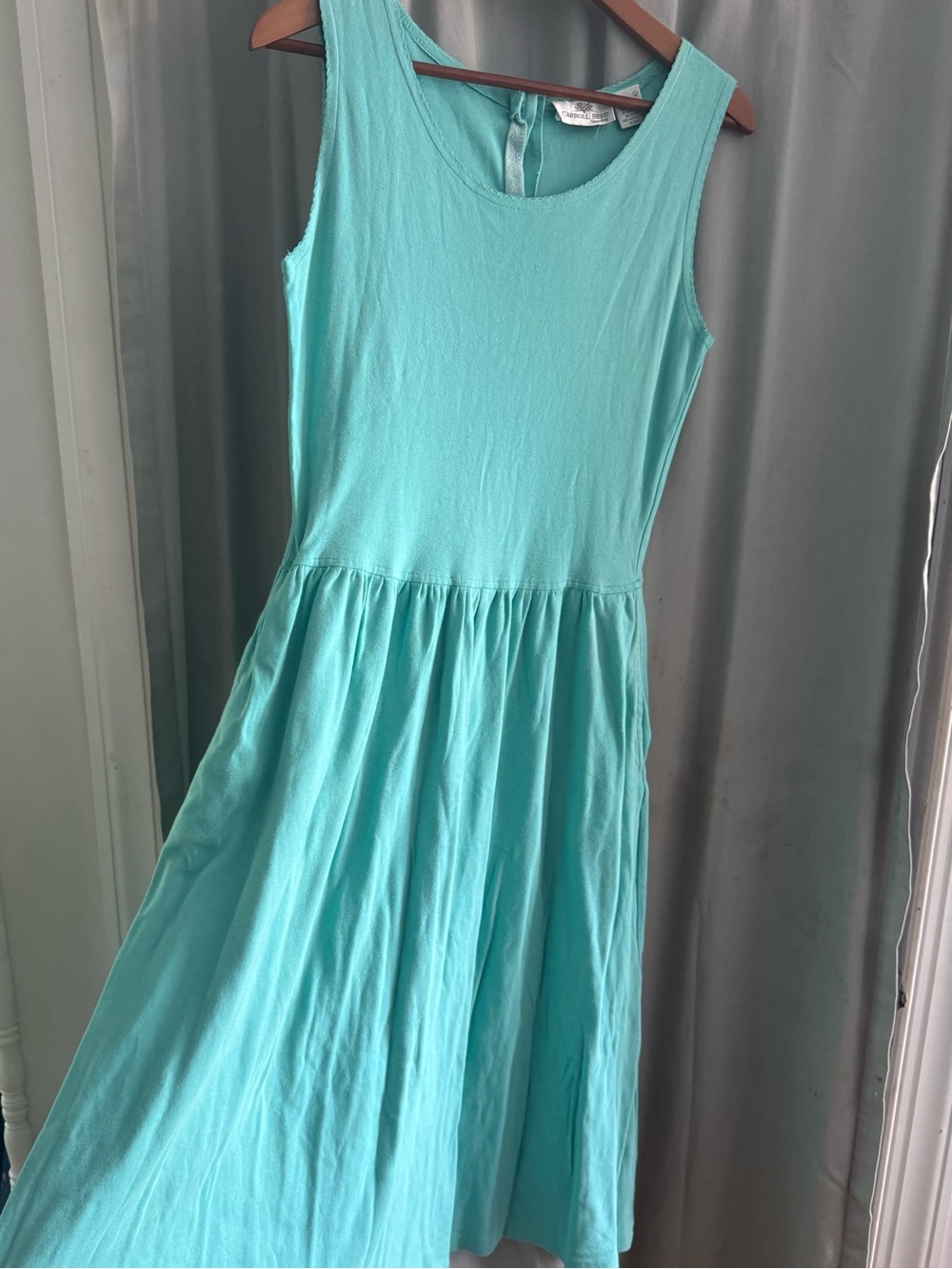 Woman s Vintage Carroll Reed Aqua Knit Dress